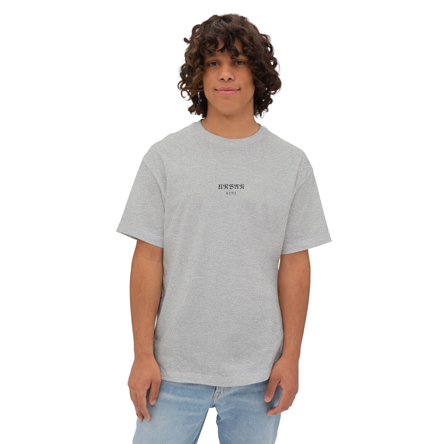 Camiseta Oversized 100% algodón con estampado [diseño único], cuello redondo, variedad de colores