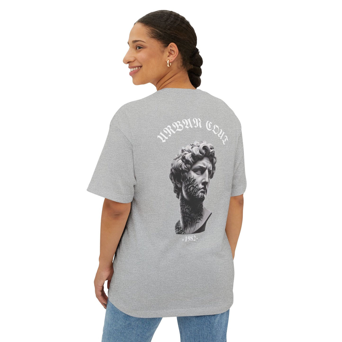 Camiseta Stylish Oversized 100% algodón, con estampado [diseño único], variedades de colores