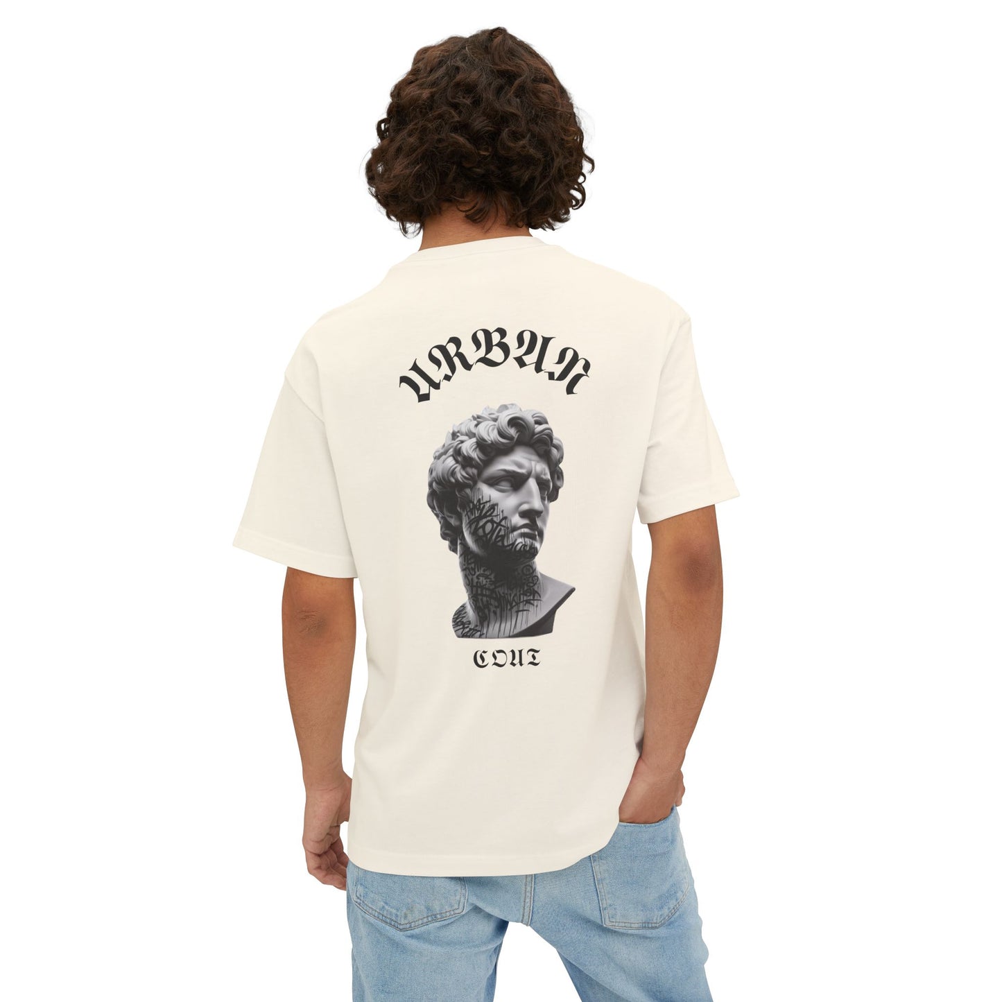 Camiseta Oversized 100% algodón con estampado [diseño único], cuello redondo, variedad de colores
