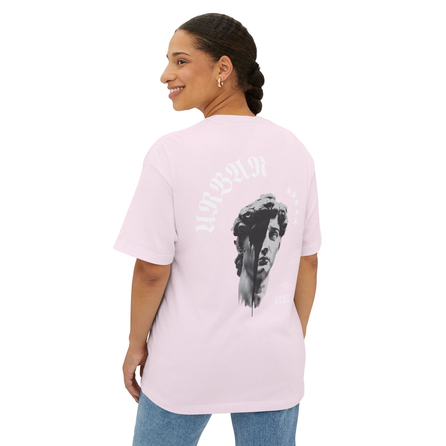 Camiseta Oversized Graphic 100% algodón, cuello redondo, con estampado [diseño unico]