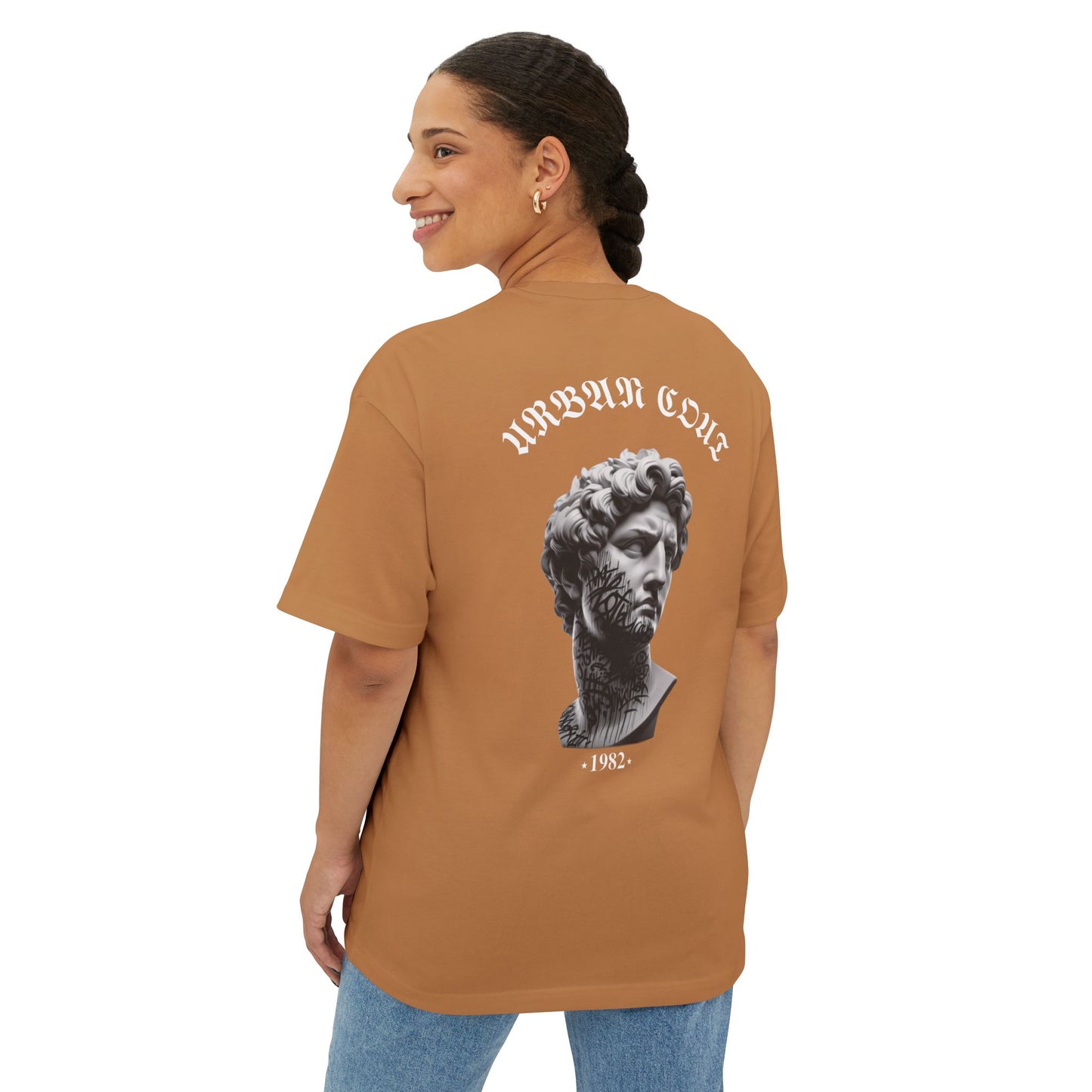 Camiseta Stylish Oversized 100% algodón, con estampado [diseño único], variedades de colores