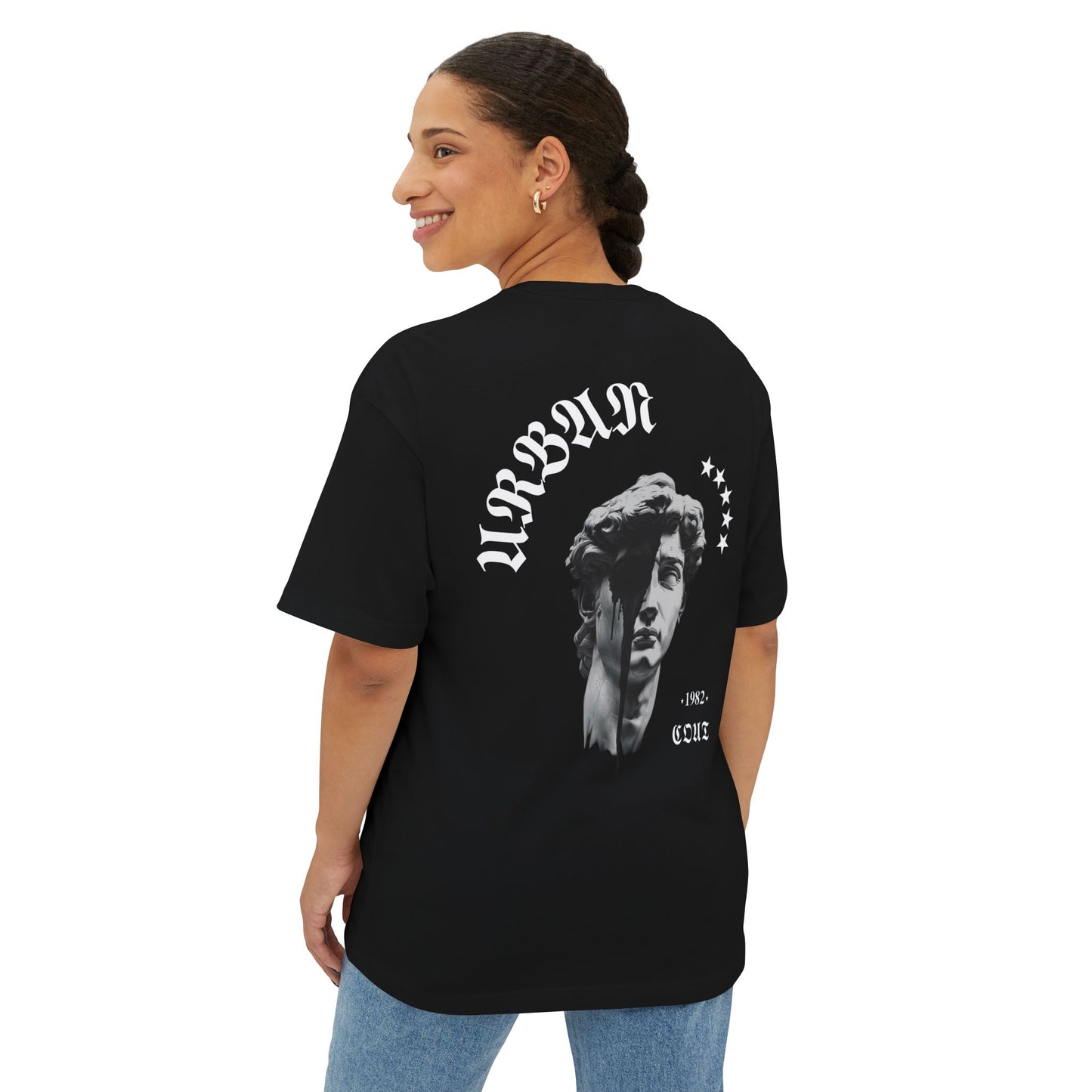 Camiseta Oversized Graphic 100% algodón, cuello redondo, con estampado [diseño unico]