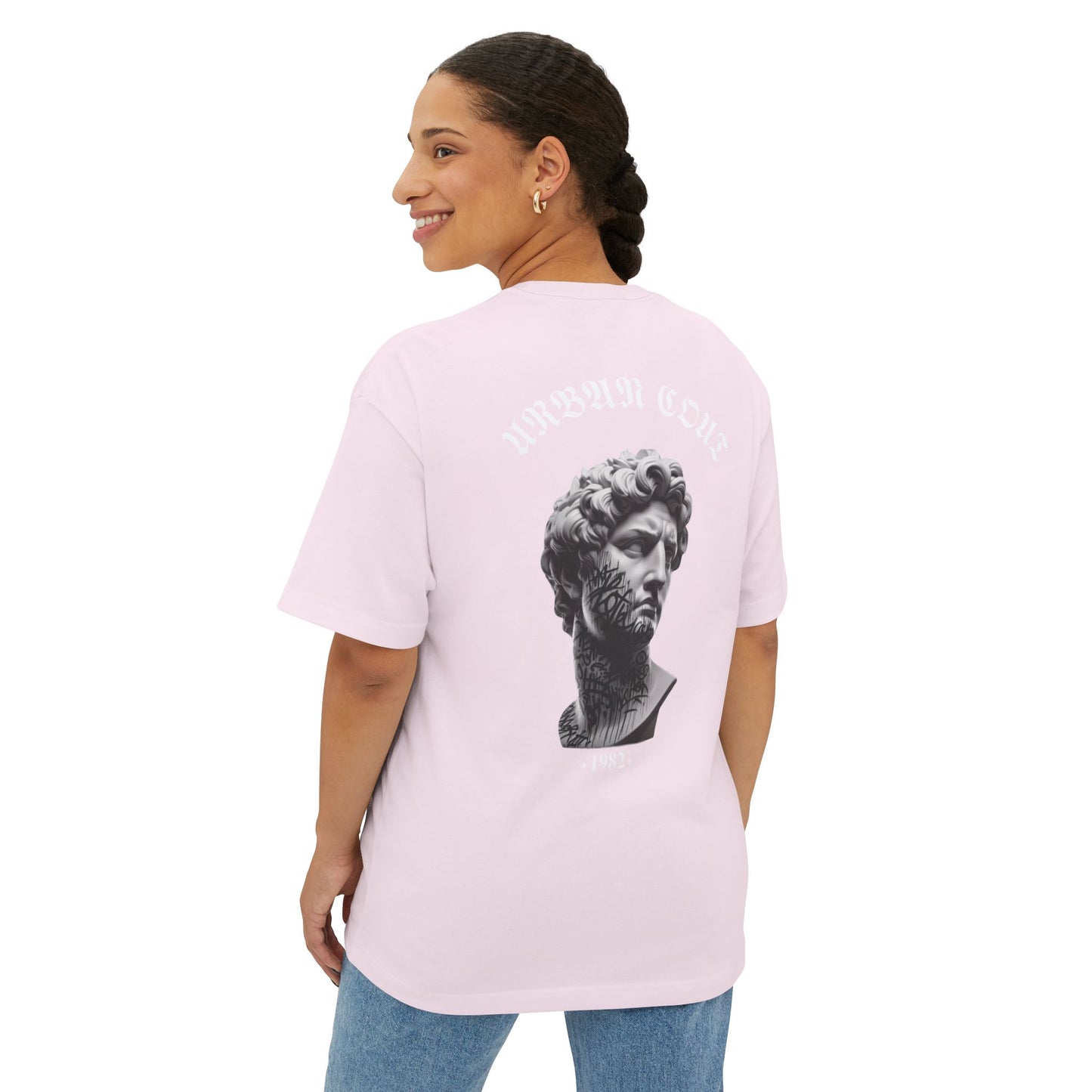 Camiseta Stylish Oversized 100% algodón, con estampado [diseño único], variedades de colores