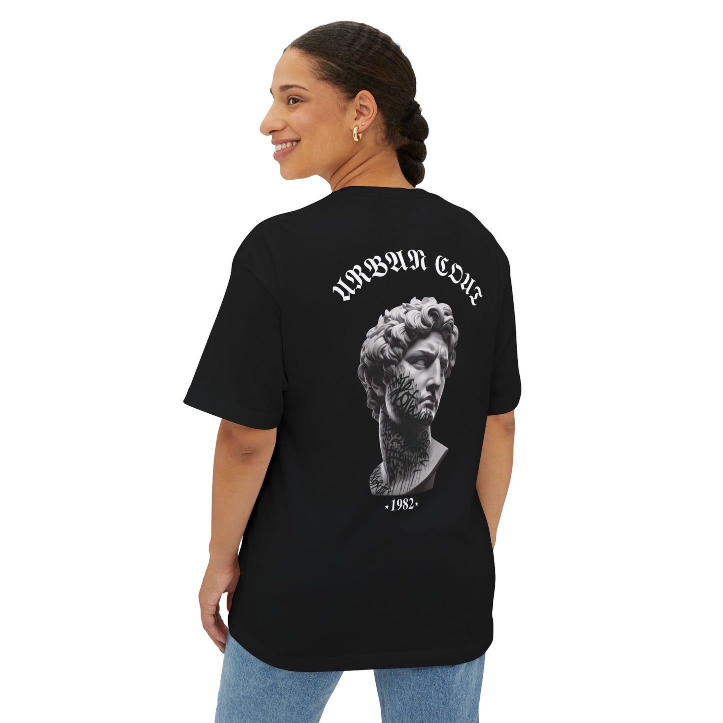 Camiseta Stylish Oversized 100% algodón, con estampado [diseño único], variedades de colores