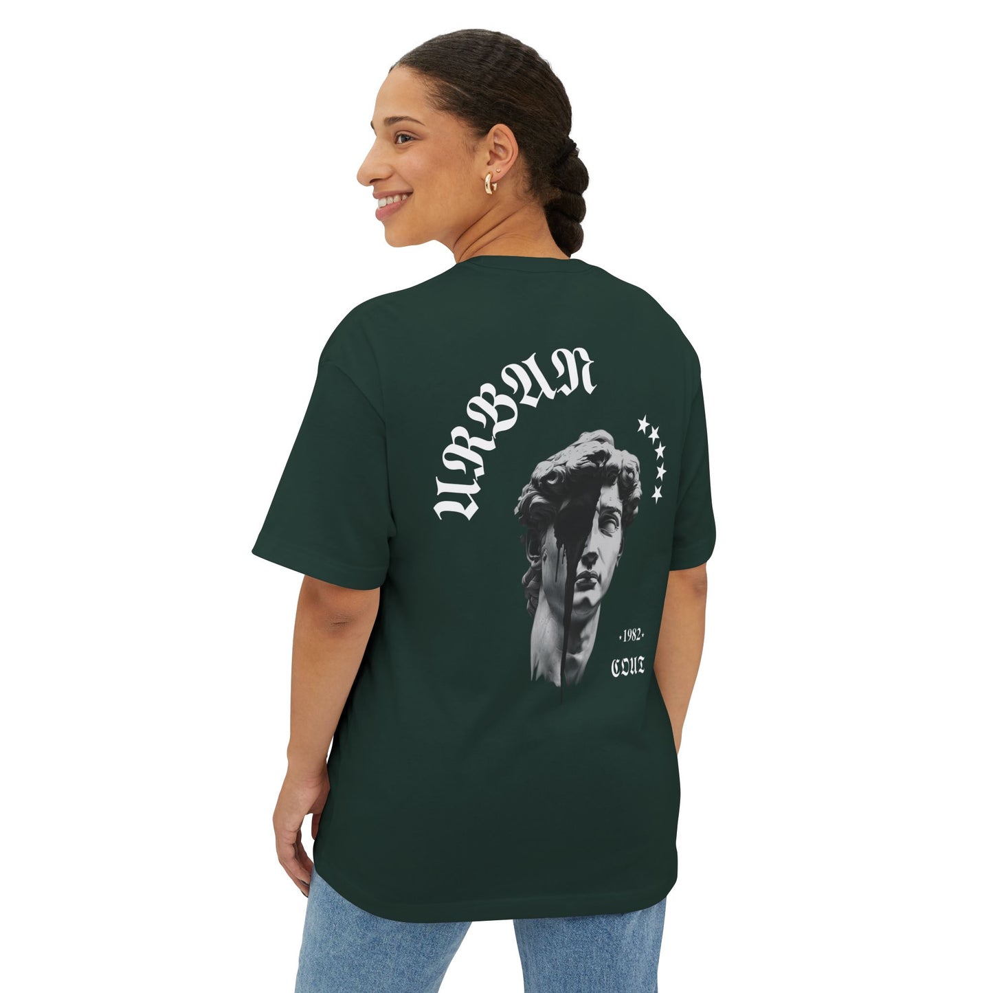 Camiseta Oversized Graphic 100% algodón, cuello redondo, con estampado [diseño unico]