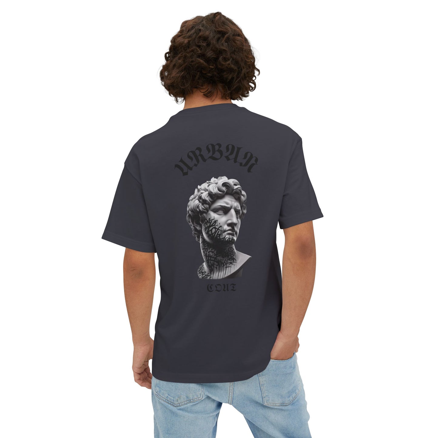 Camiseta Oversized 100% algodón con estampado [diseño único], cuello redondo, variedad de colores