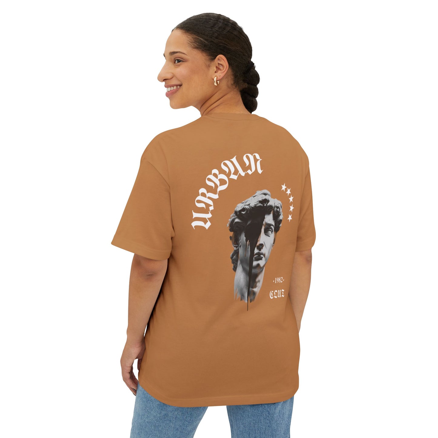 Camiseta Oversized Graphic 100% algodón, cuello redondo, con estampado [diseño unico]