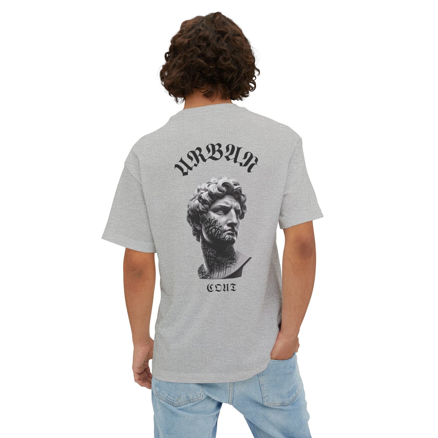 Camiseta Oversized 100% algodón con estampado [diseño único], cuello redondo, variedad de colores