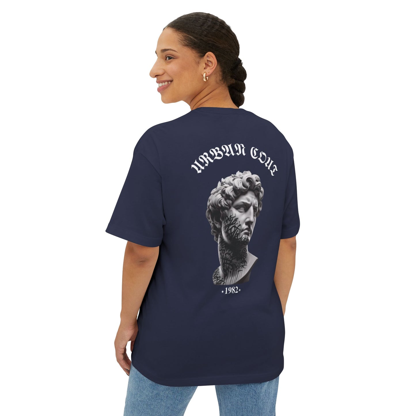 Camiseta Stylish Oversized 100% algodón, con estampado [diseño único], variedades de colores