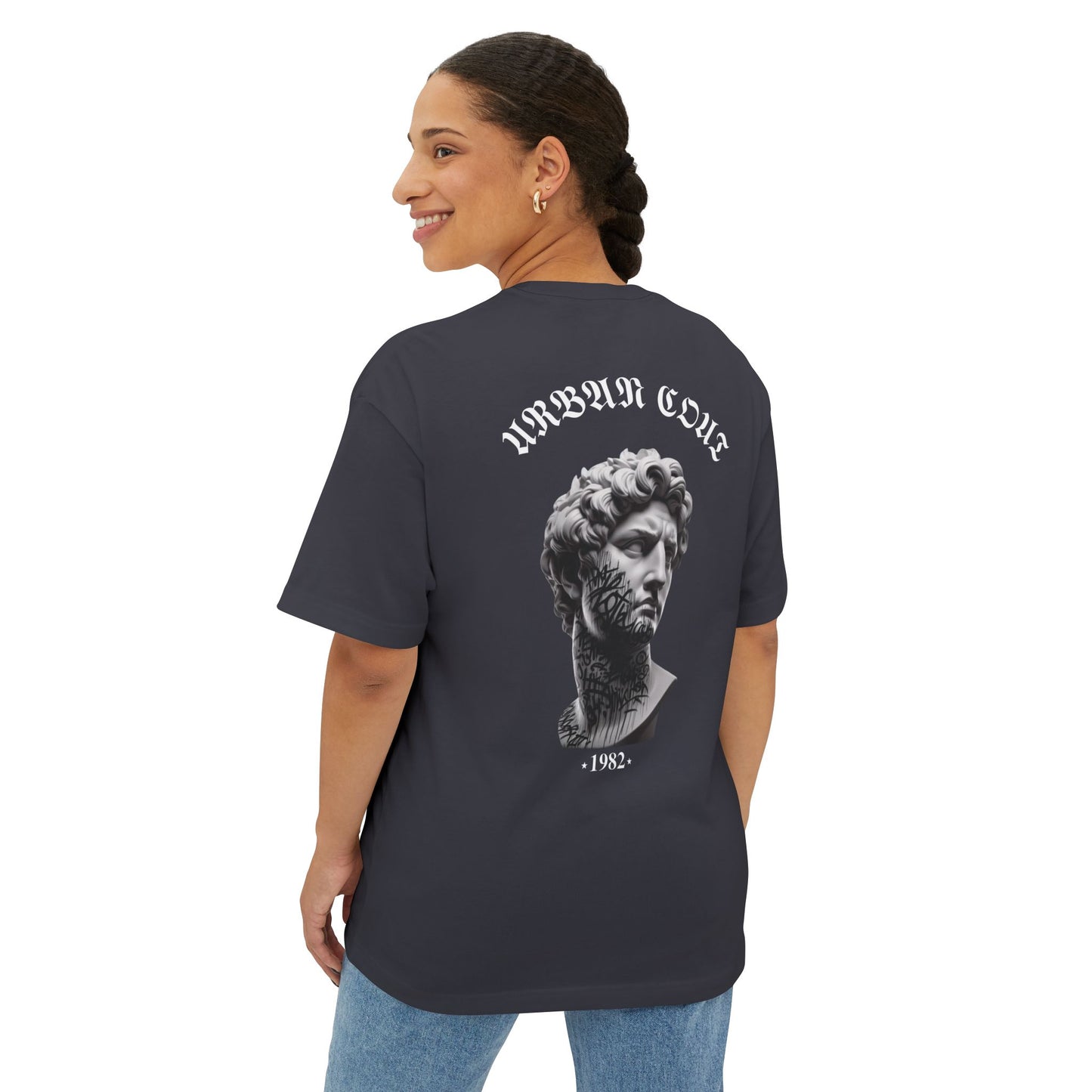 Camiseta Stylish Oversized 100% algodón, con estampado [diseño único], variedades de colores