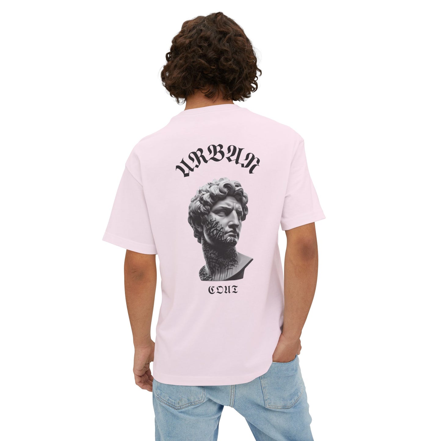 Camiseta Oversized 100% algodón con estampado [diseño único], cuello redondo, variedad de colores