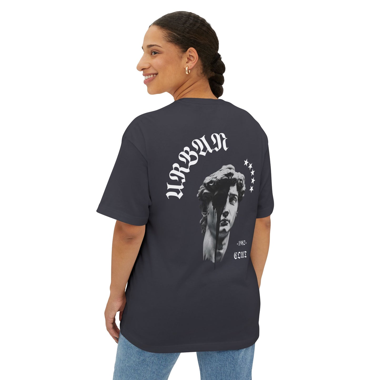 Camiseta Oversized Graphic 100% algodón, cuello redondo, con estampado [diseño unico]