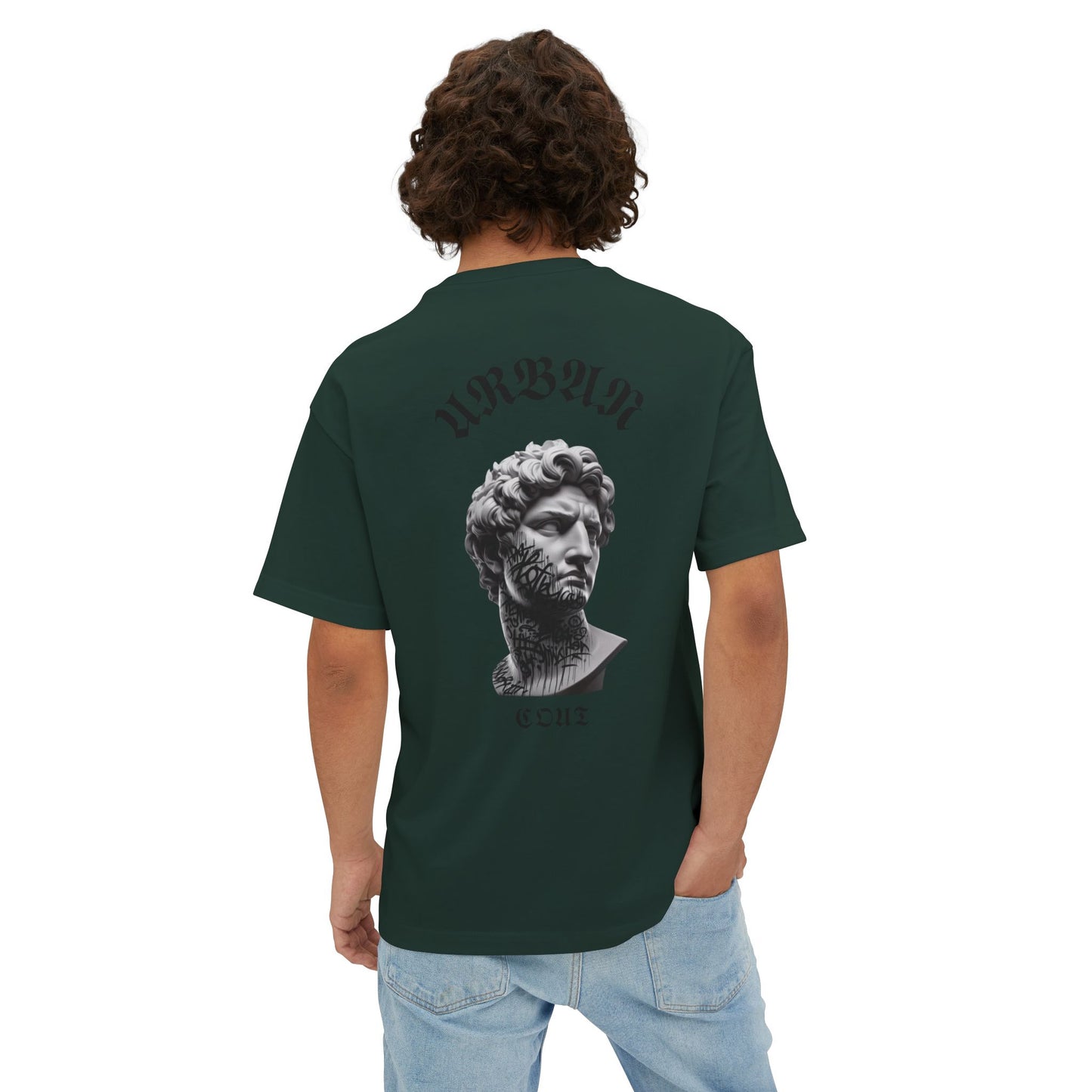 Camiseta Oversized 100% algodón con estampado [diseño único], cuello redondo, variedad de colores